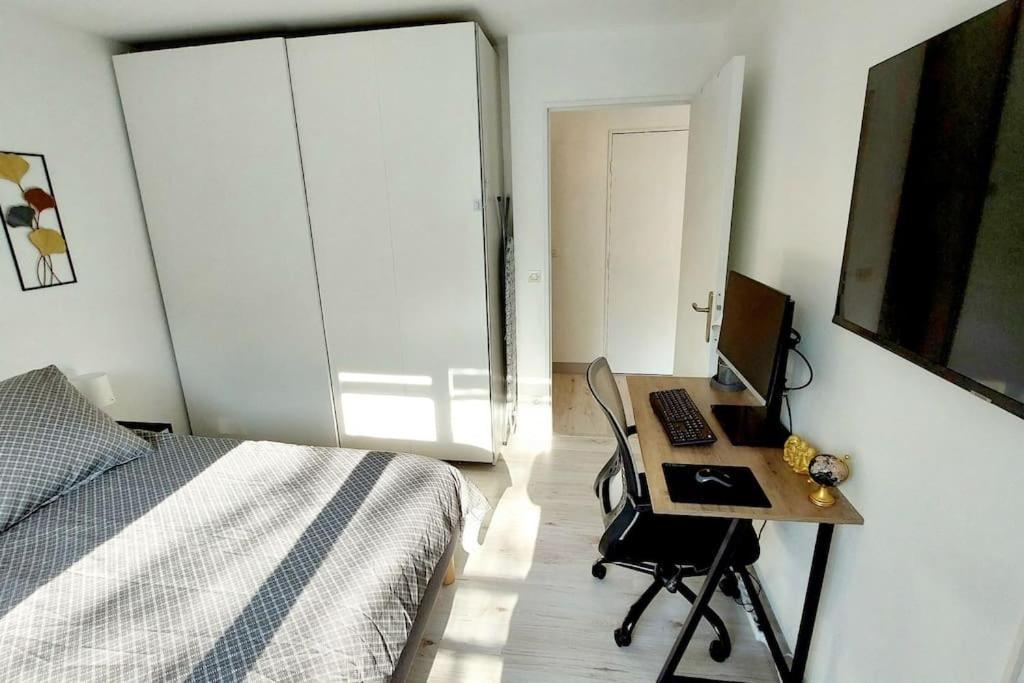 Cosy Home 2, 2 Chambres, 6 Personnes, 3 Min Gare, Parking Cergy Exteriör bild